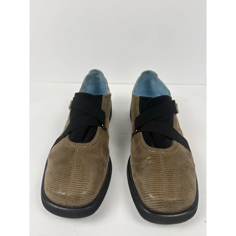 Thierry Rabotin Mens Metallic Tweed Slip-On Flats  US 10.5